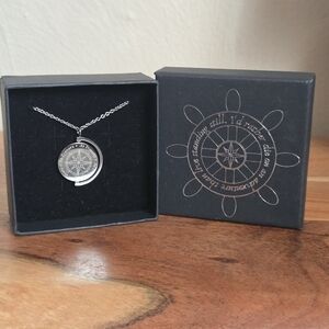 A Darker Shade Of Magic Silver Spinning Pendant Necklace From Owlcrate 18"